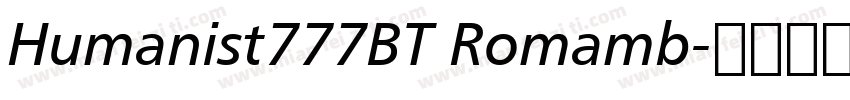Humanist777BT Romamb字体转换